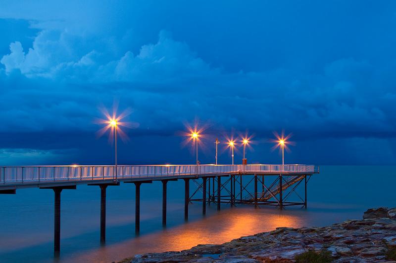 _MG_2373m2w.jpg - Jetty in the Blue Hour - Nightcliff Jetty, NT