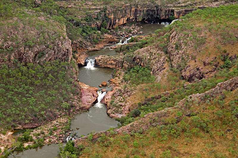 _MG_0112mw.jpg - Waterfalls (Aerial) - Koolpin Gorge, Kakadu, NT